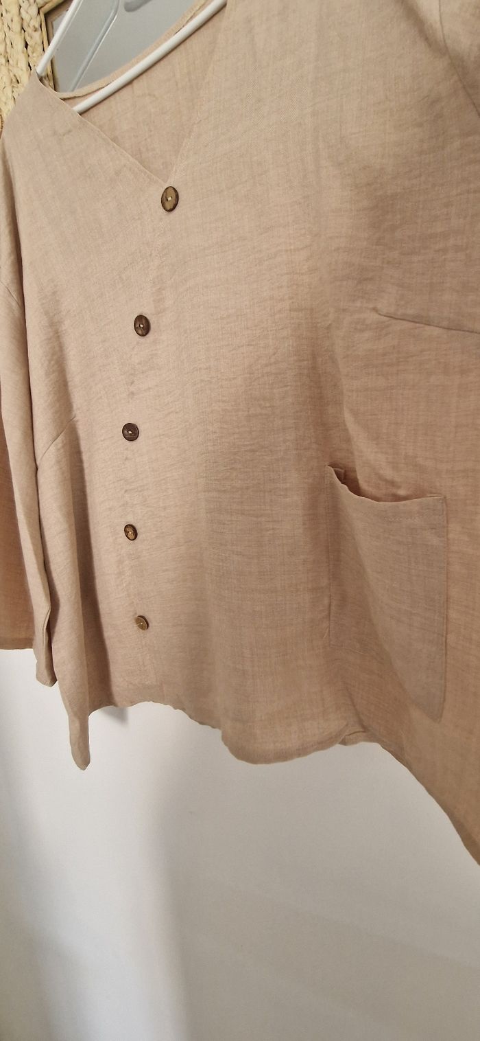 Tunique beige avec 1 poche - photo numéro 4