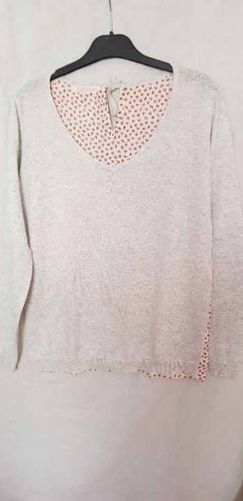 Pull bi-matiere très fin