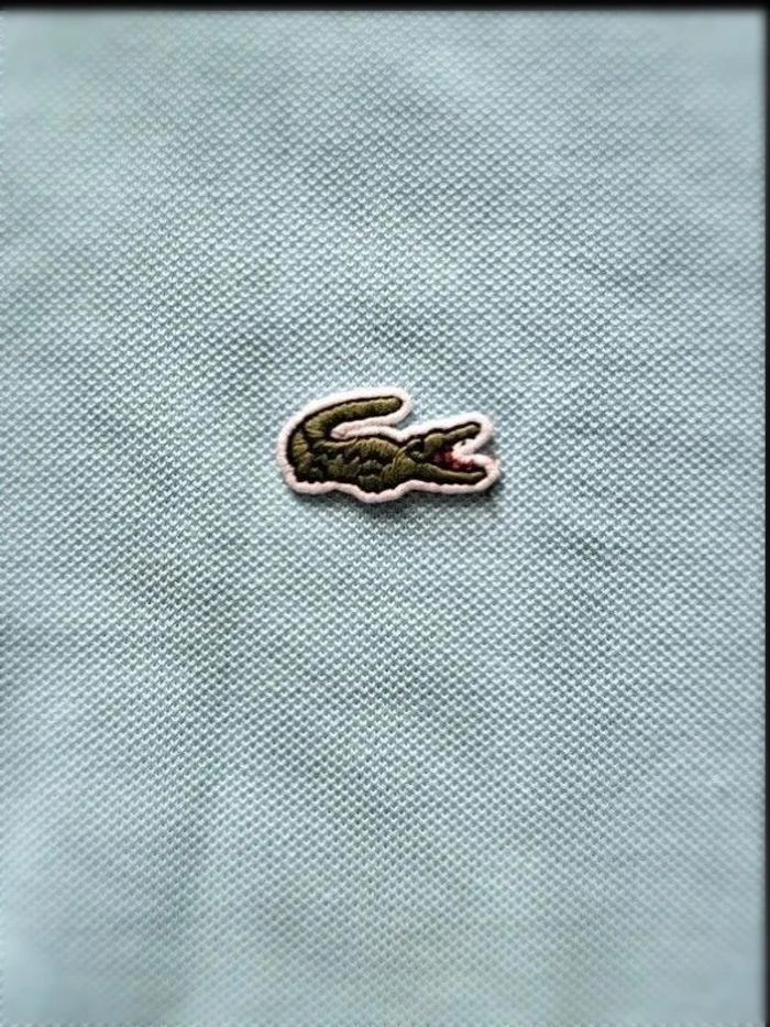 Polo Lacoste Devanlay Bleu Clair Homme Taille M Vintage Casual Chic 100 % coton - photo numéro 4