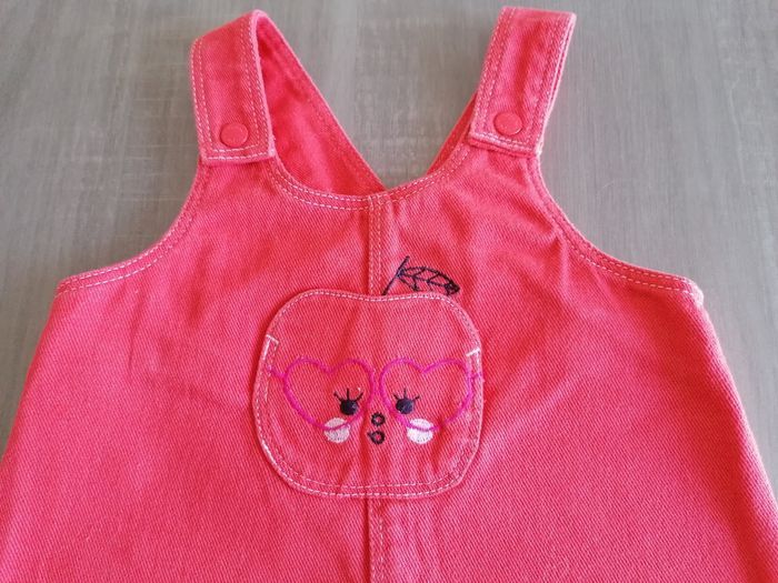 Robe salopette rose 12 mois - photo numéro 2