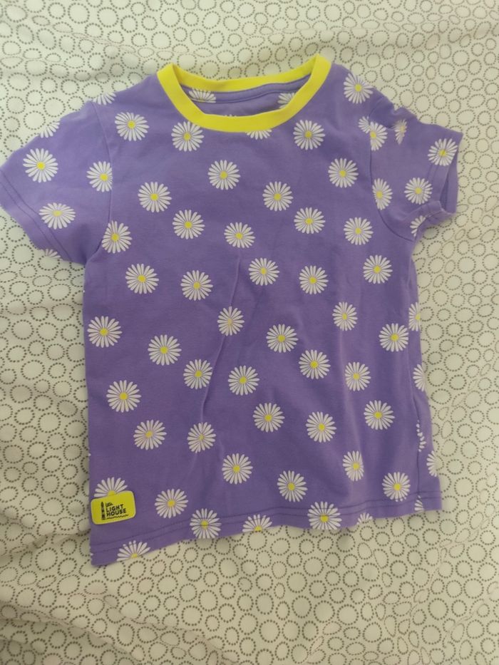 T shirt floral printanier manches courtes
