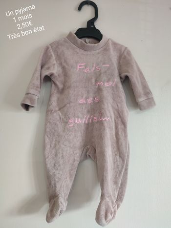 Pyjama 1 mois fille