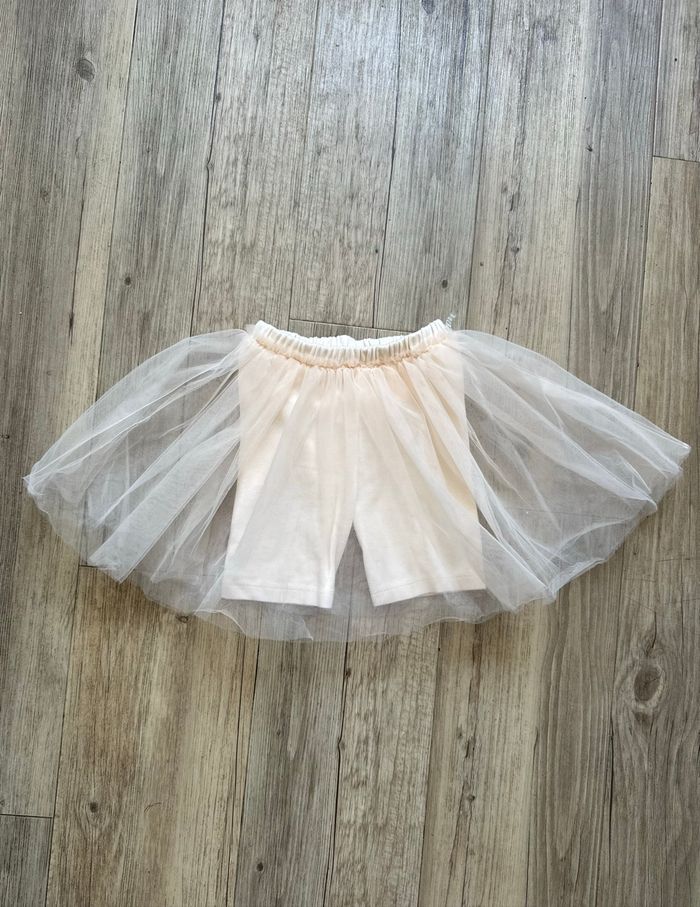 Legging Jupe short tutu tulle rose pâle 3/4 ans Zara - photo numéro 2
