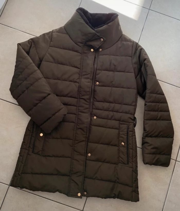 Veste matelassée kaki Gémo 36 boutons doré