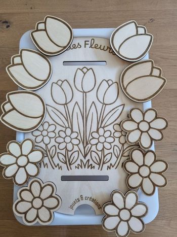 Petit insert pour bac Trofast ikea " Jolies fleurs "