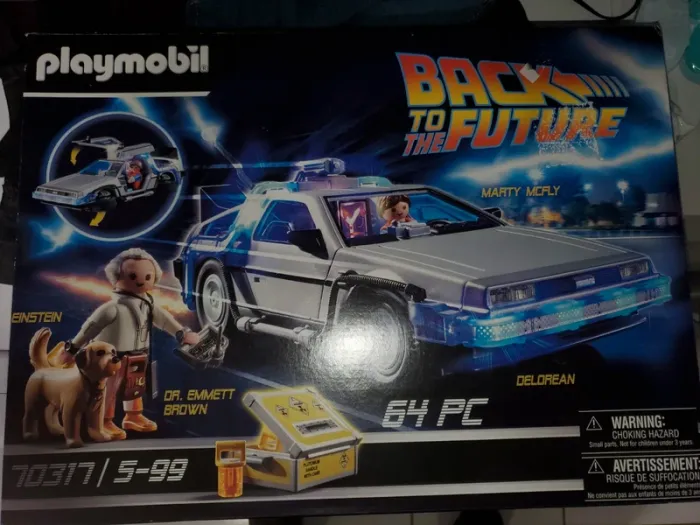 Playmobil Dolorean retour vers le futur .