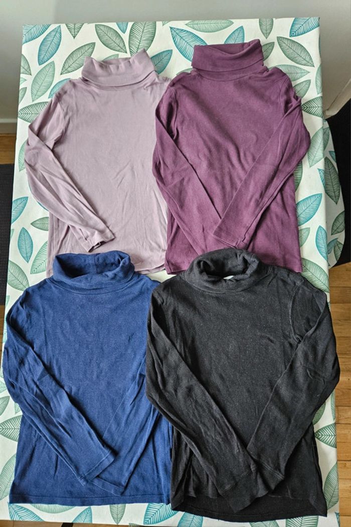 Lot de 4 sous-pulls fille 8 ans