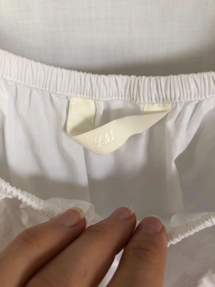 Haut manches courtes crop blanc H&M taille 42 très bon état - photo numéro 9