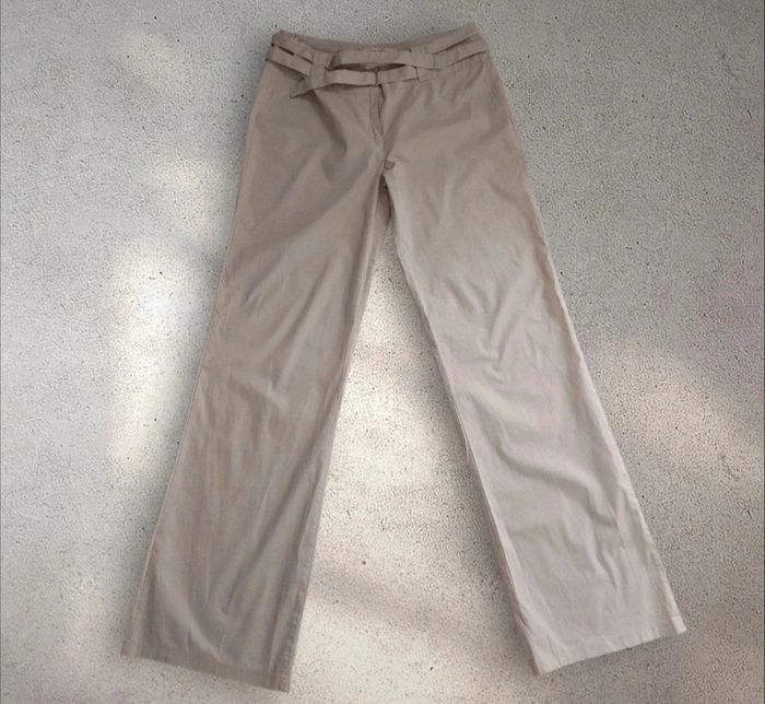 Pantalon léger beige jambes larges 42 - photo numéro 3