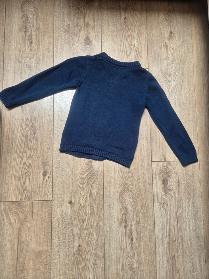 Gilet zippé gémo bleu marine 4 ans état neuf - photo numéro 2