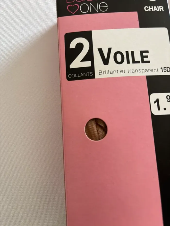 2 collants 15 D couleur chair taille S - photo numéro 3