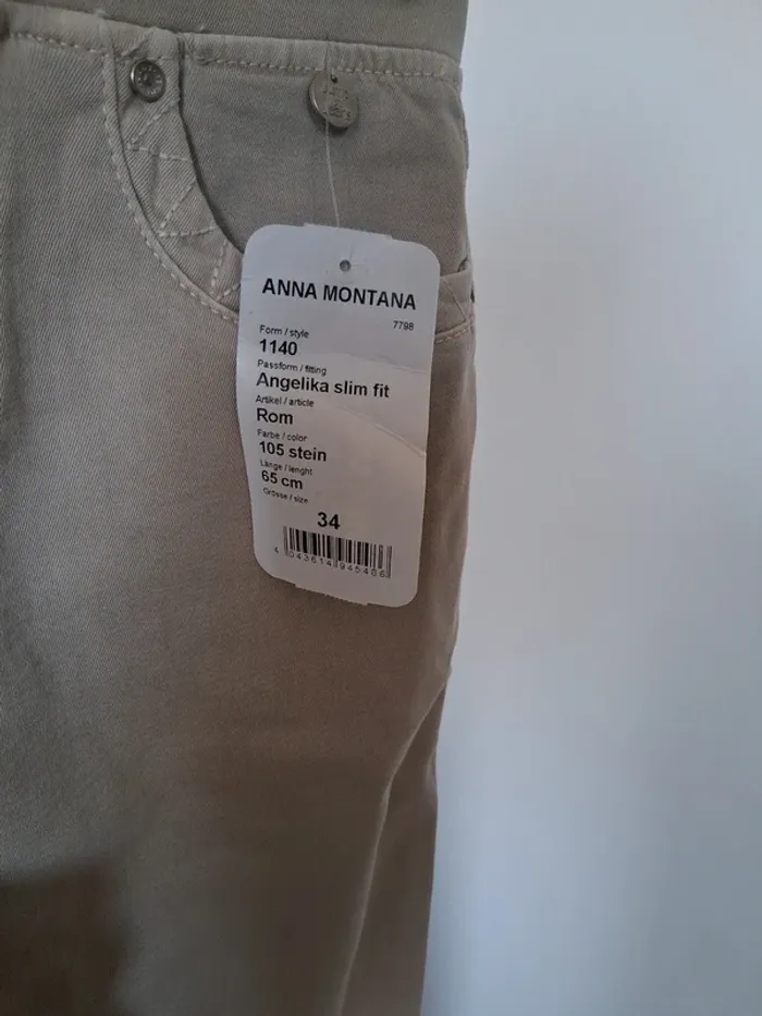 Pantalon slim fit neuf - Anna Montana - XS/34 - photo numéro 2