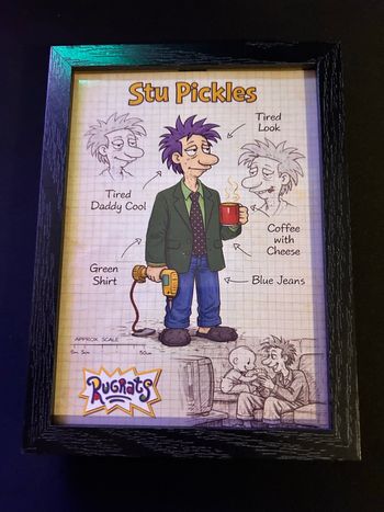 Stu Pickles – Papa des Razmoket | Cadre illustré 13×18 cm