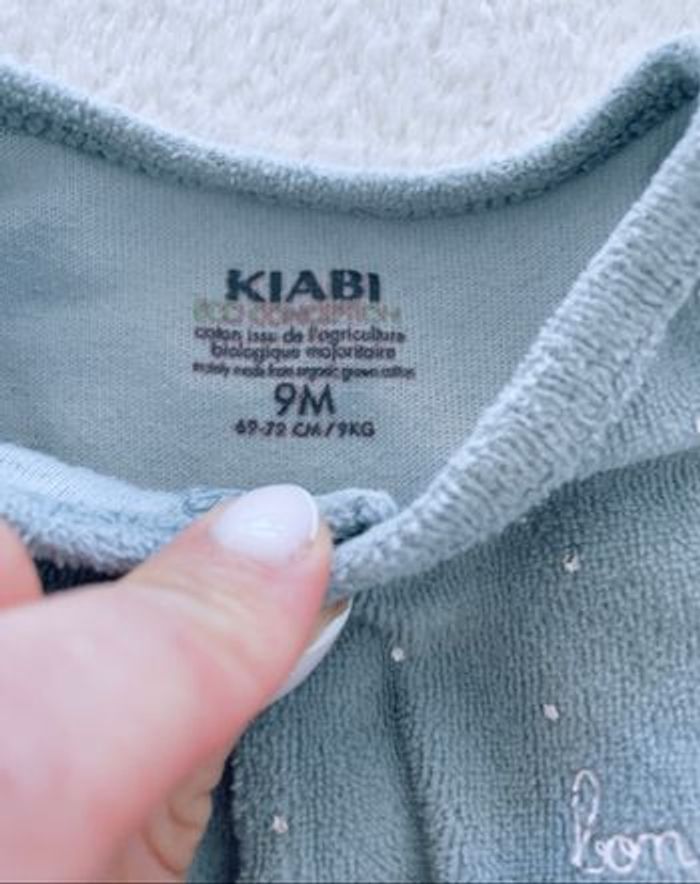 lots de 3 pyjama velours « Kiabi » 9 mois - photo numéro 2