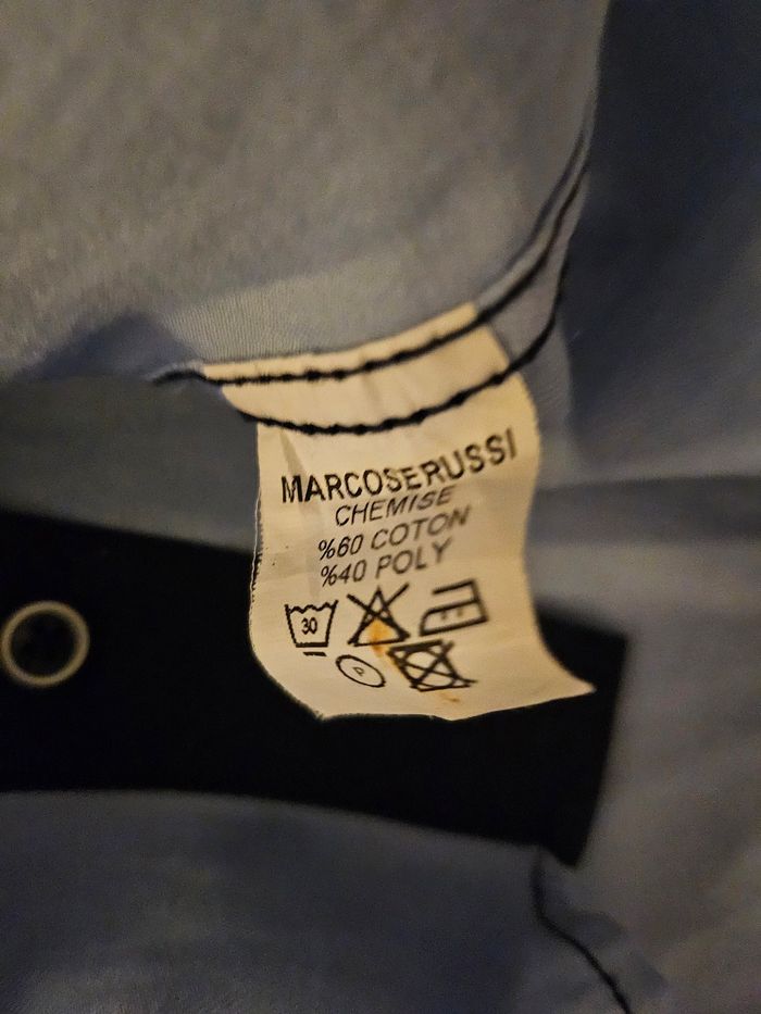 Chemise homme manches longues marque marco serussi - photo numéro 3