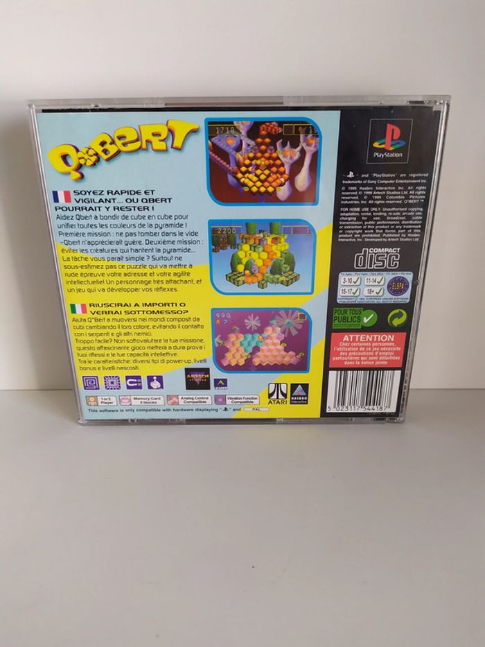 Q*Bert Playstation 1 PS1 psone Atari Pal complet - photo numéro 2