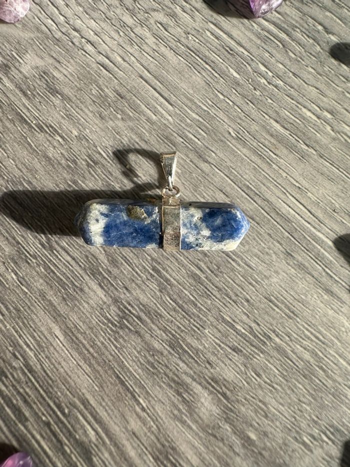 Pendentif en azurite - Pierre naturelle - photo numéro 4