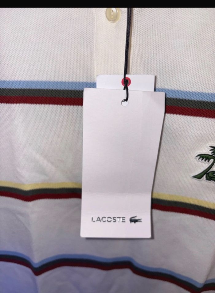 T-shirt Lacoste Gris – Neuf Étiqueté – Taille 36 - photo numéro 4