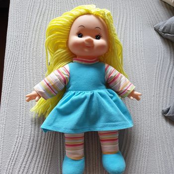 Poupon vintage années 80, Dolly Câlin Rag blonde n° 238, très bon état, marque Simba