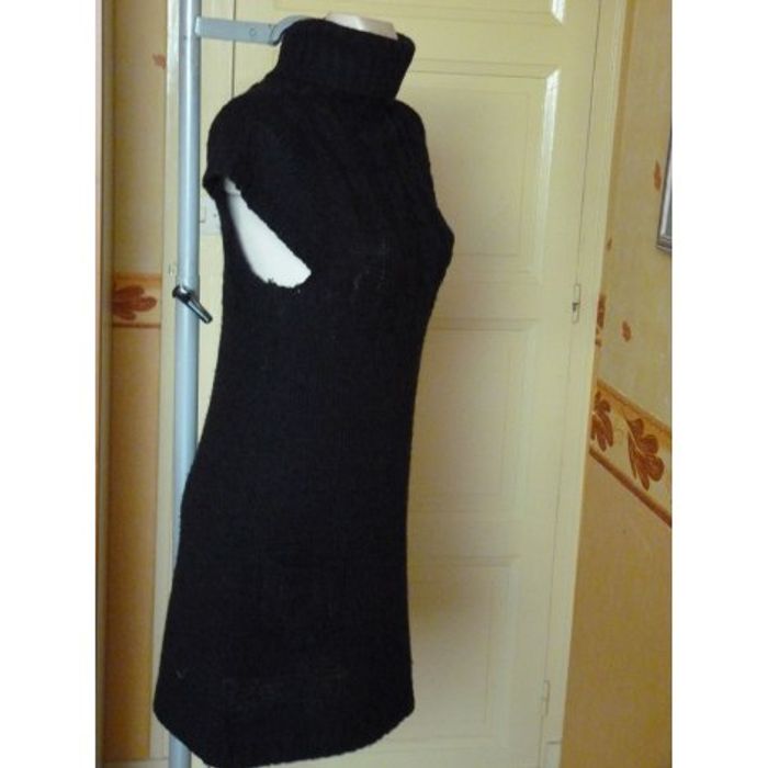 Robe pull col roulé Léa fashion noire T36 - photo numéro 2