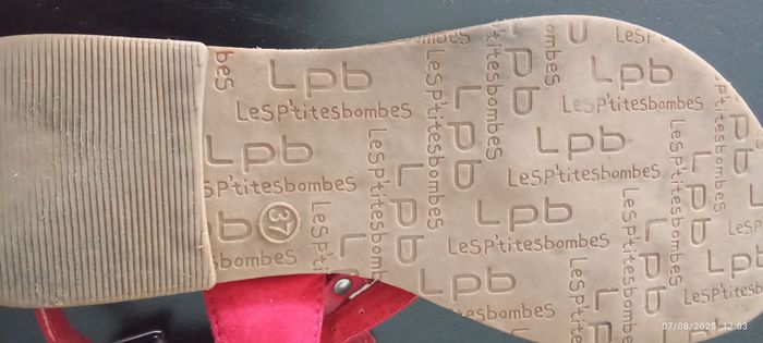 Sandales Les Petites Bombes nubuck rouge - photo numéro 3
