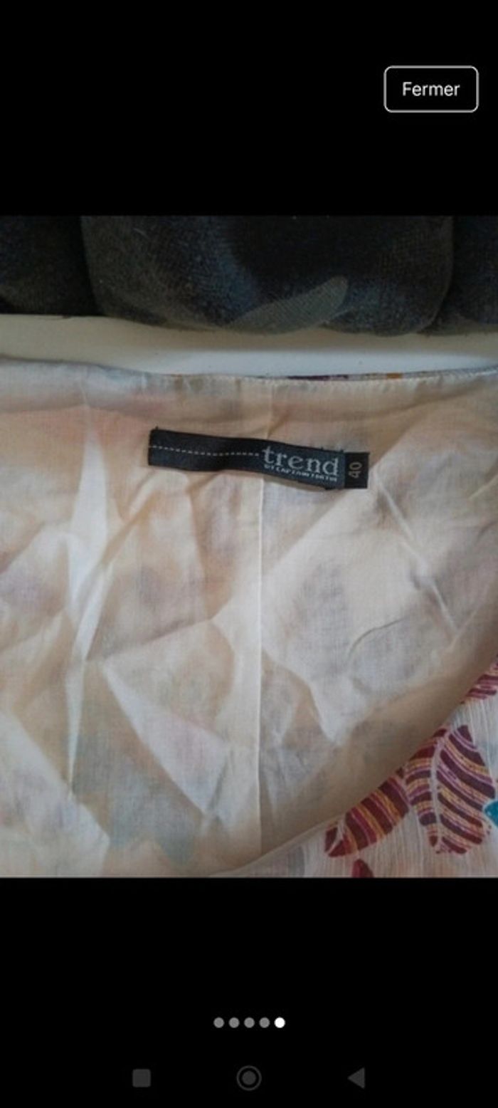Robe tunique femme légère Trend by Captain tortue taille 40 cintrée a la taille - photo numéro 5