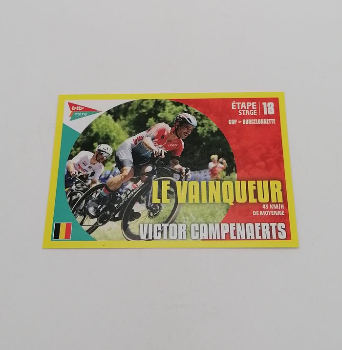 Panini sticker Tour de France 2024 n° T18 Victor Campenaerts. - photo numéro 2