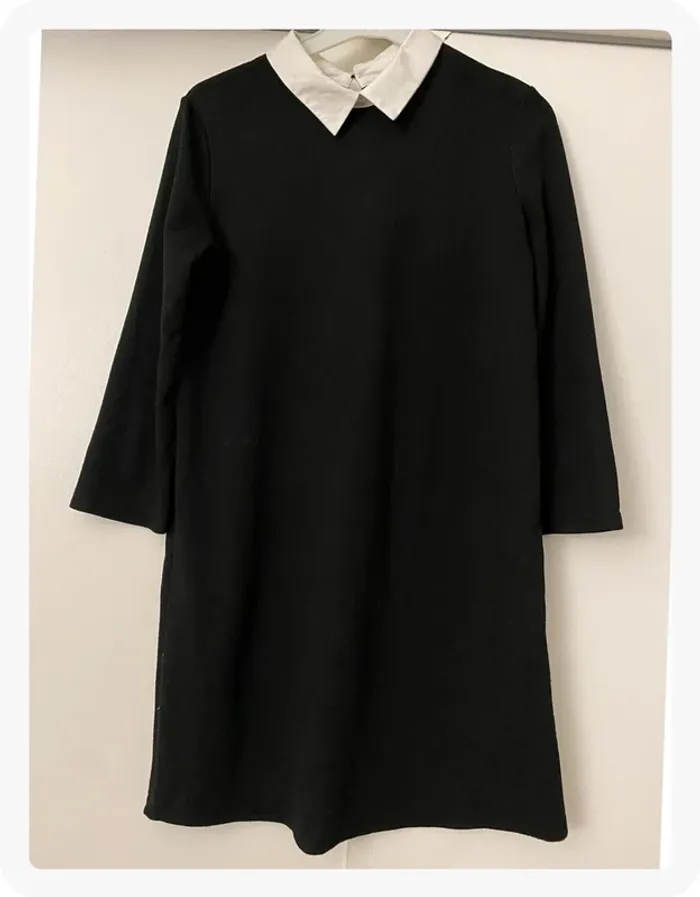 Robe noire col chemise Zara