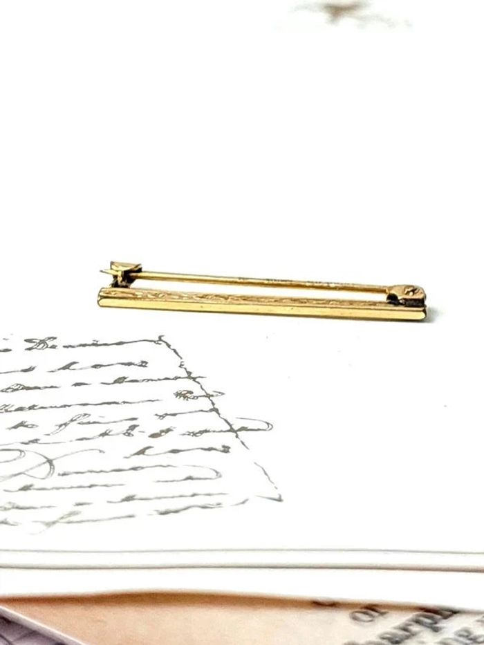 Broche vintage plaqué or épingle cravate - photo numéro 2