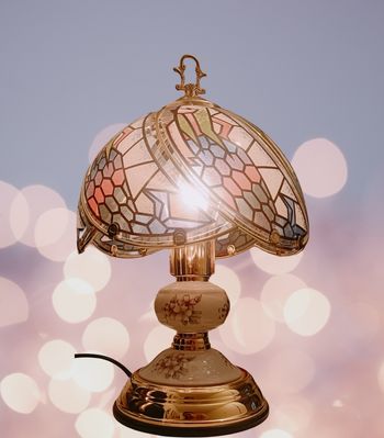 Lampe Thunderlight – effet vitrail avec variateur tactile