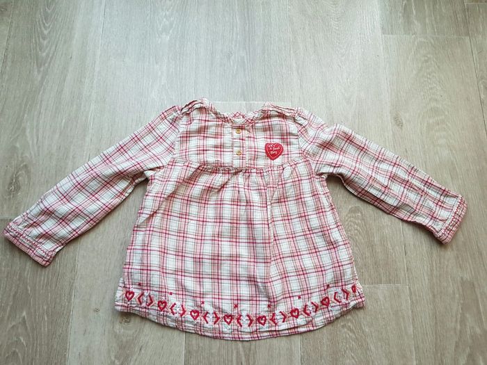 Tunique à carreaux, doublée taille 24 mois
