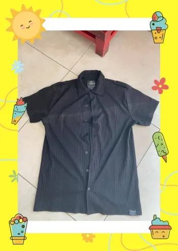 Chemise noire manches courtes L T-traxx