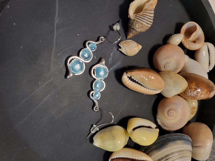 Boucle d'oreilles pendantes acier inoxydable neuves - photo numéro 2