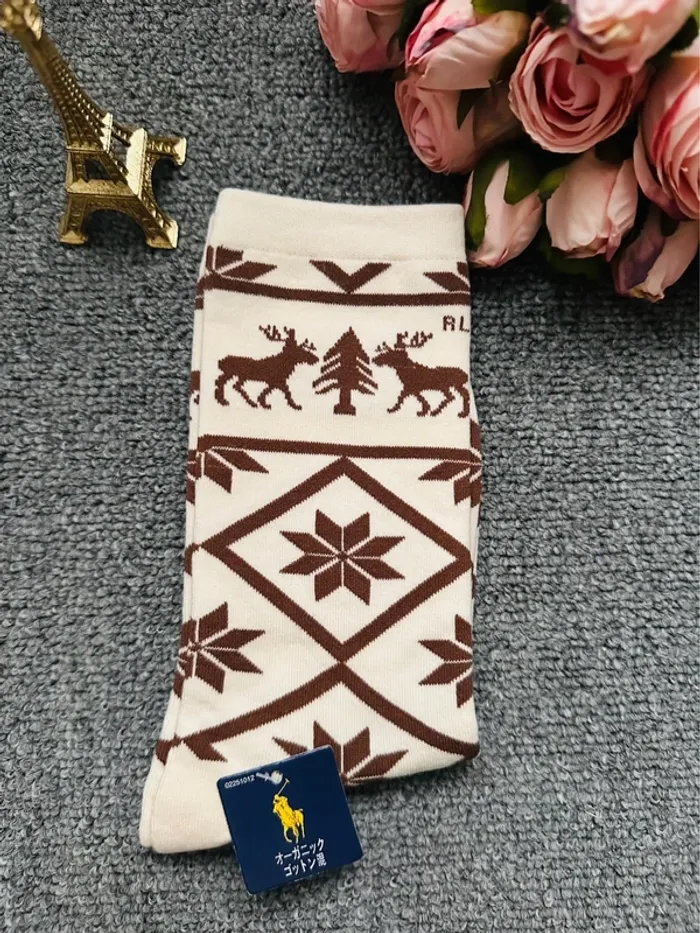 🇯🇵Made in Japan – Chaussettes Polo Ralph Lauren motif nordique – Taille 23–25 cm - photo numéro 2