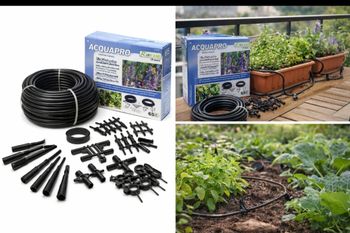 Kit irrigation goutte-à-goutte complet – balcon/jardin – pièces + tuyaux
