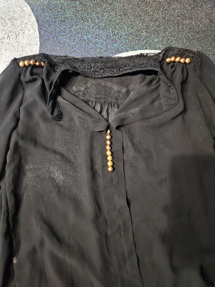 Blouse noir dentelle - photo numéro 8