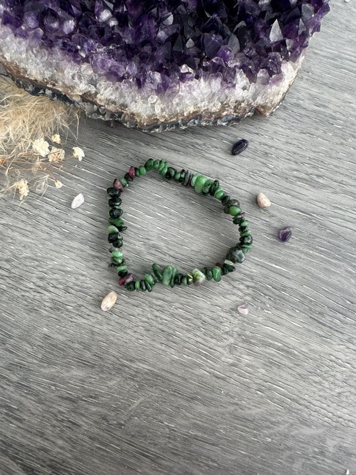 Bracelet en agate mousse d’Uruguay - Pierre véritable - photo numéro 2