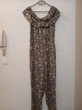 Combi pantalon fleuris  élastique taille 44