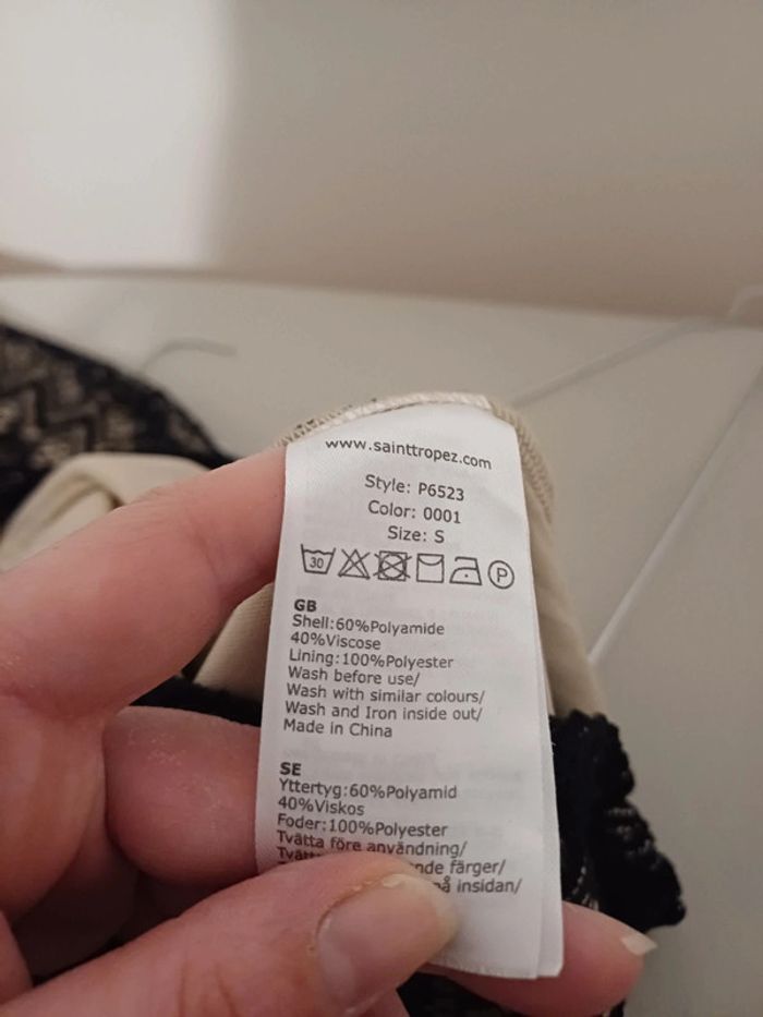 Robe noire chic en dentelle Saint Tropez taille XS/S 34/36 - photo numéro 7