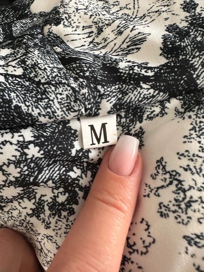 Veste matelassée oversize imprimés tapisserie noire et blanche T38 M - photo numéro 11