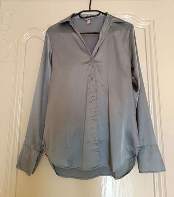 Chemise satinée vert d'eau H&M