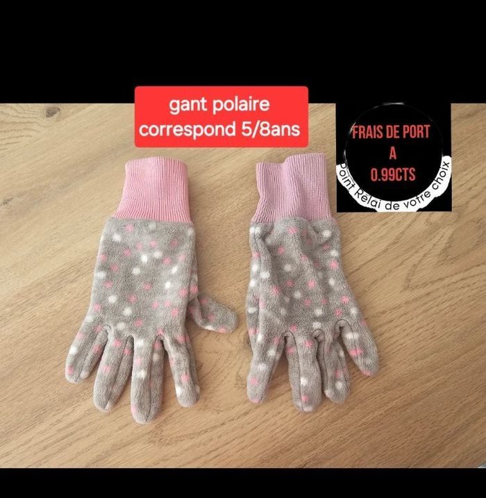 Gant polaire 5/8ans fille