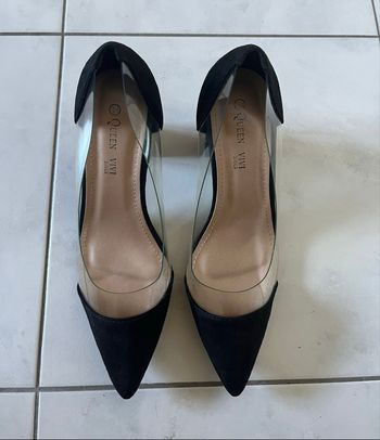 Escarpins noirs transparents 