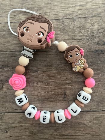 Attache tétine personnalisée Vaiana