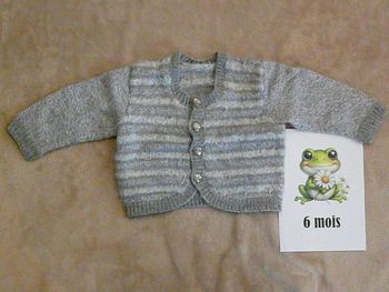 Gilet gris 6 mois