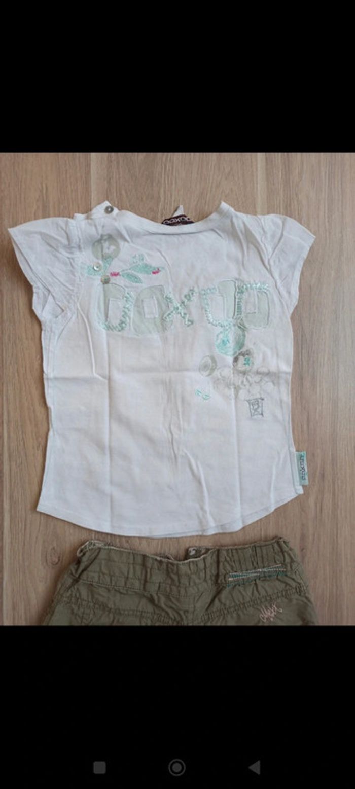 T-shirt blanc ooxoo 6 ans et jupe kaki Mexx 100 % coton - photo numéro 6