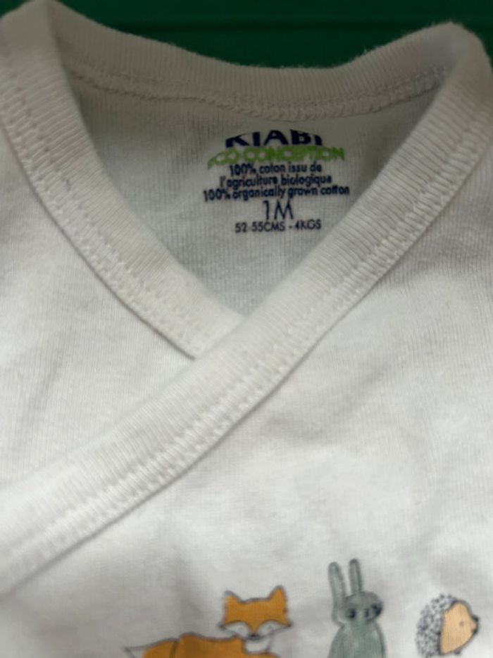Lot de 5 bodys manches longues kiabi , 1 mois - photo numéro 13