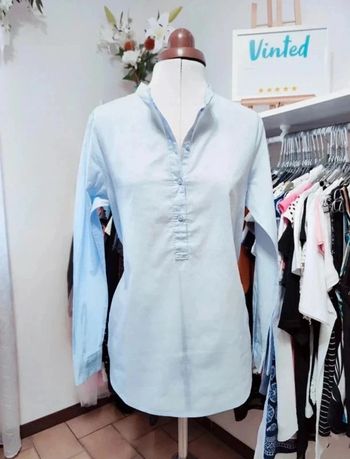 Chemisier Femme Bleu Clair Chic et Décontracté taille 36