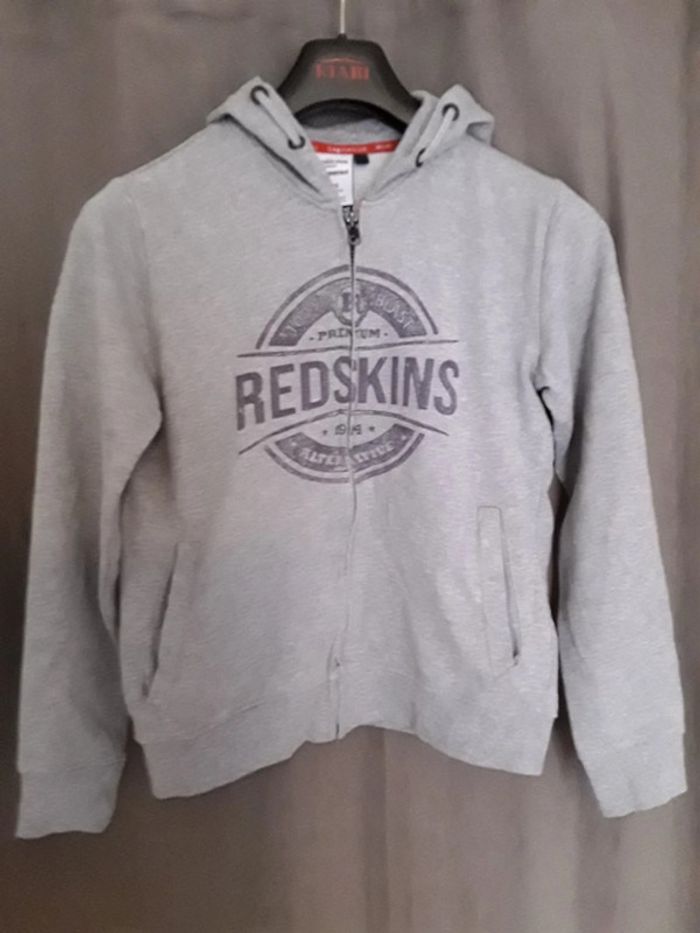 Sweat zippé à capuche gris