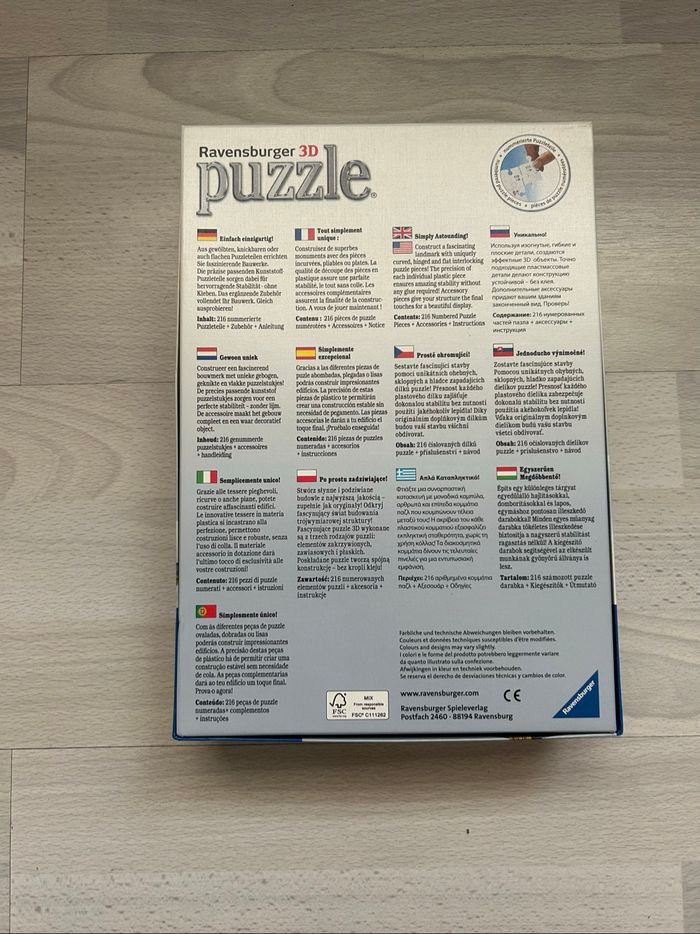 Puzzle 3D Ravensburger Big Ben – 216 pièces - photo numéro 3